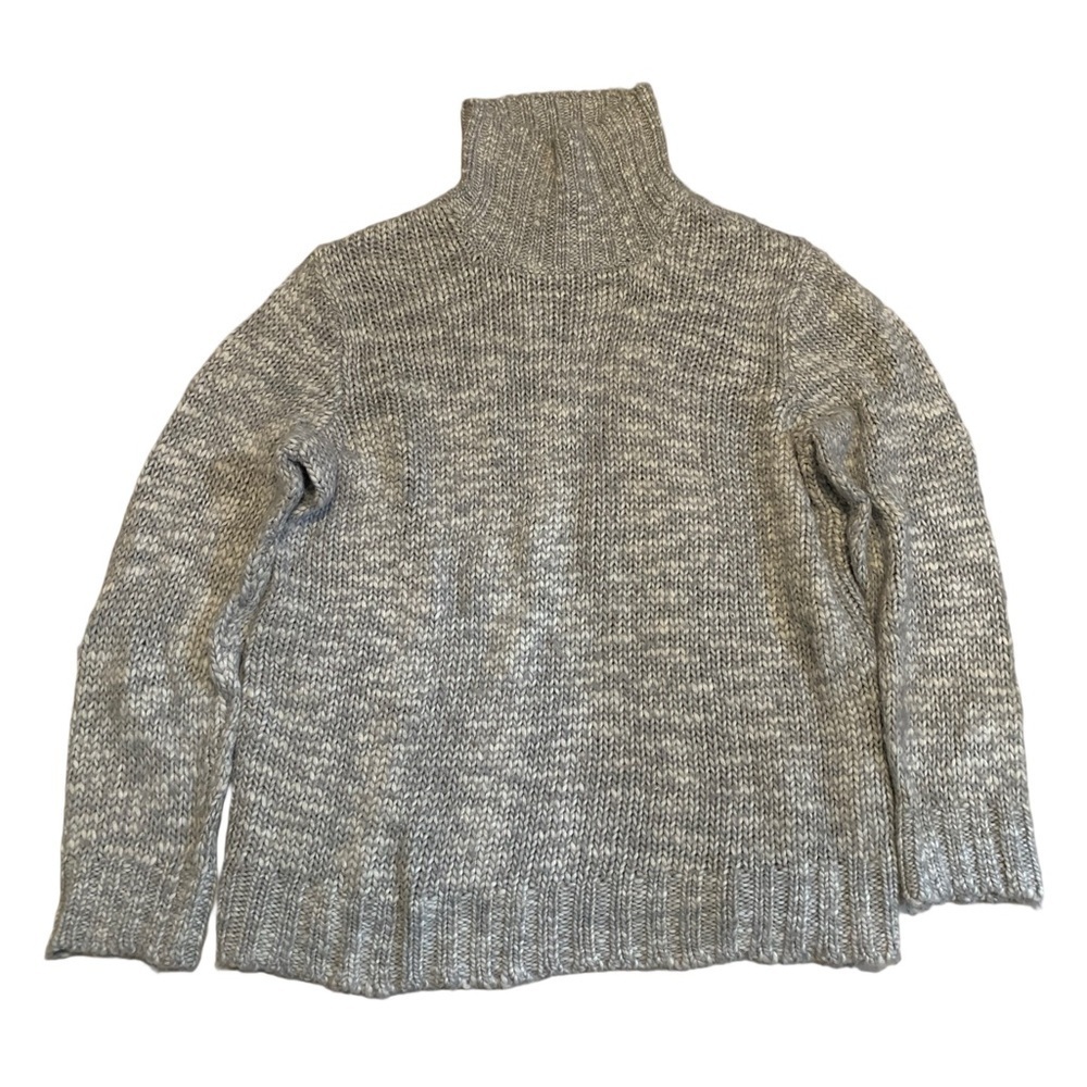 💜 Gray Marl Chunky Knit Turtleneck Sweater by Joe Fresh - Size XL/TG